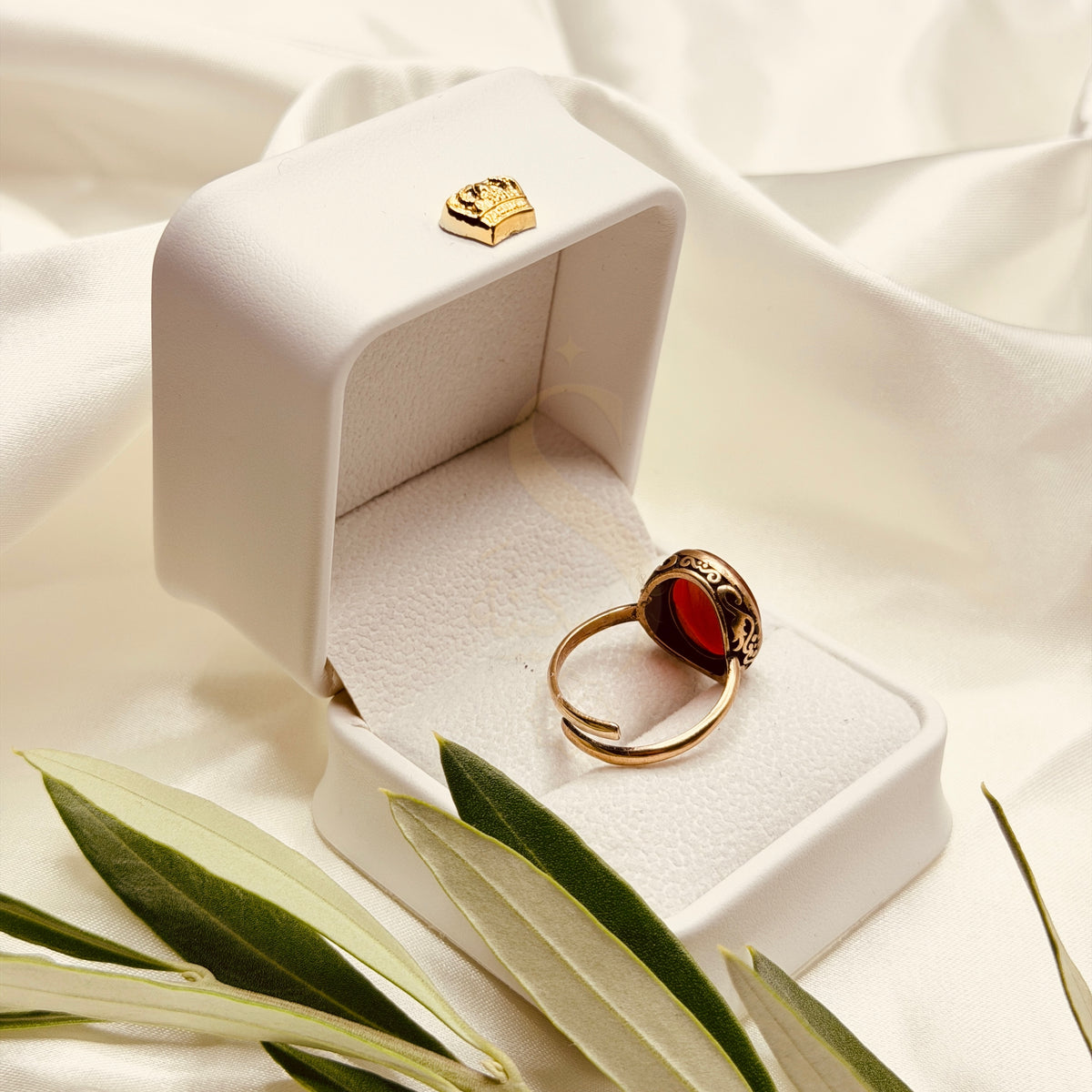 Prophetic Seal Red Aqeeq Ring
