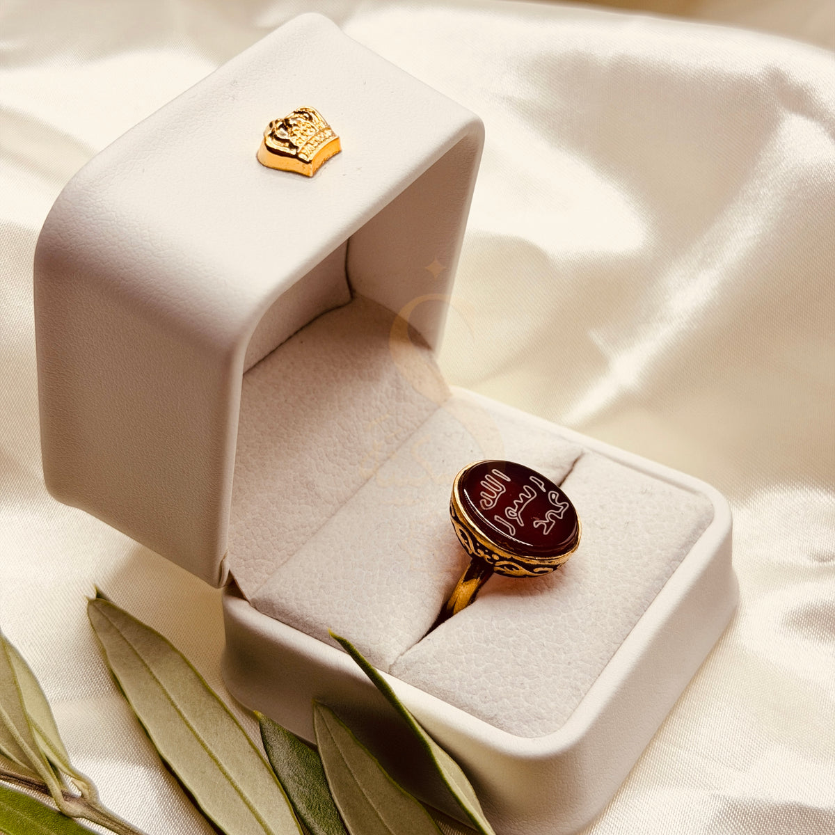 Prophetic Seal Red Aqeeq Ring