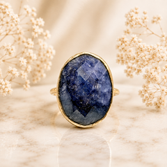 Natural Blue Sapphire Neelam Ring