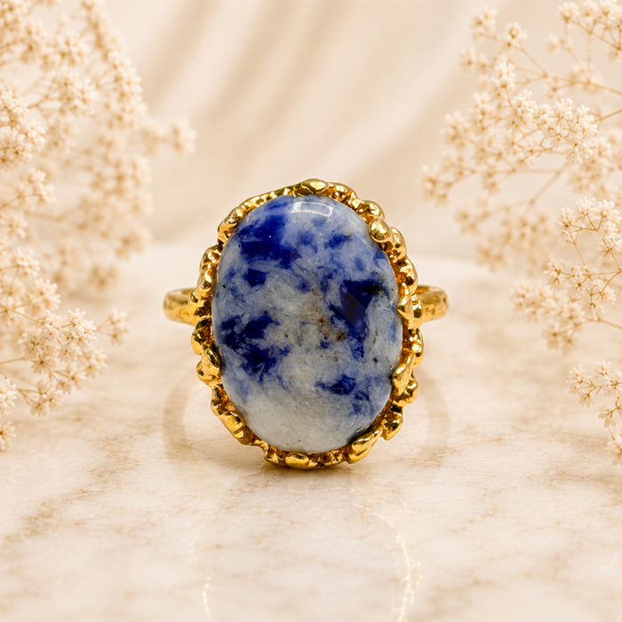 Natural Blue Sodalite Ring
