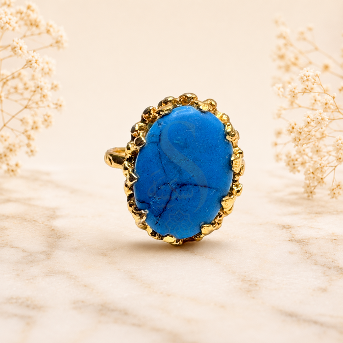Turquoise Feroza Natural Stone Ring