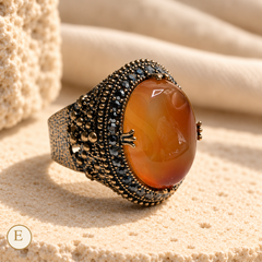 Esma Sultan Imperial Aqeeq Ring - Variant E