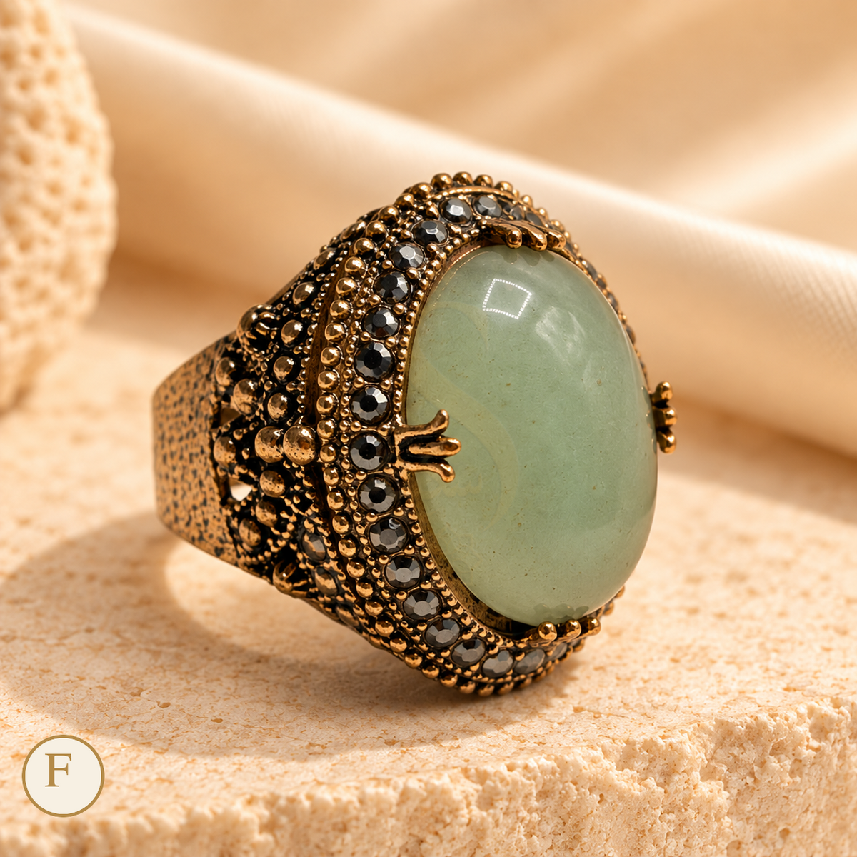 Esma Sultan Imperial Aqeeq Ring - Variant F