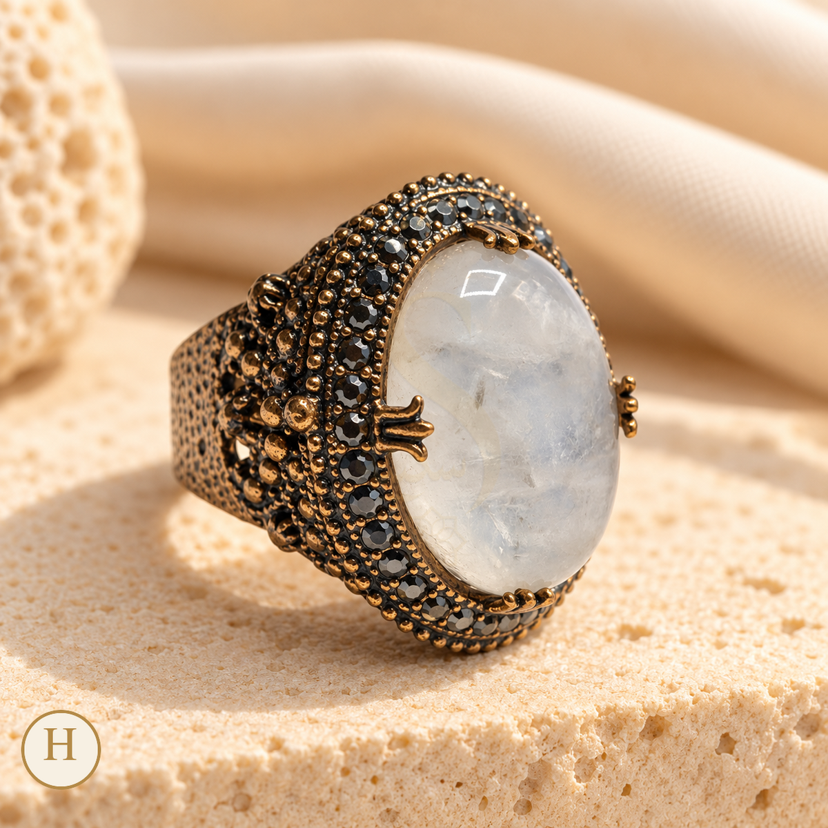 Esma Sultan Imperial Aqeeq Ring - Variant H