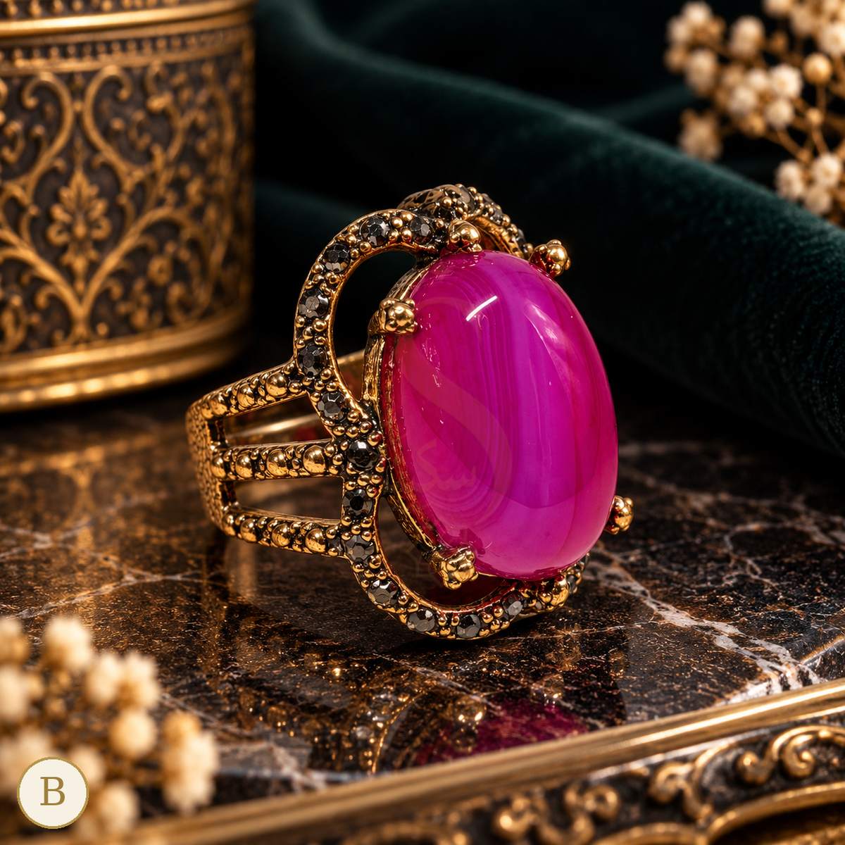 Fatimah Sultan Imperial Aqeeq Ring - Variant B