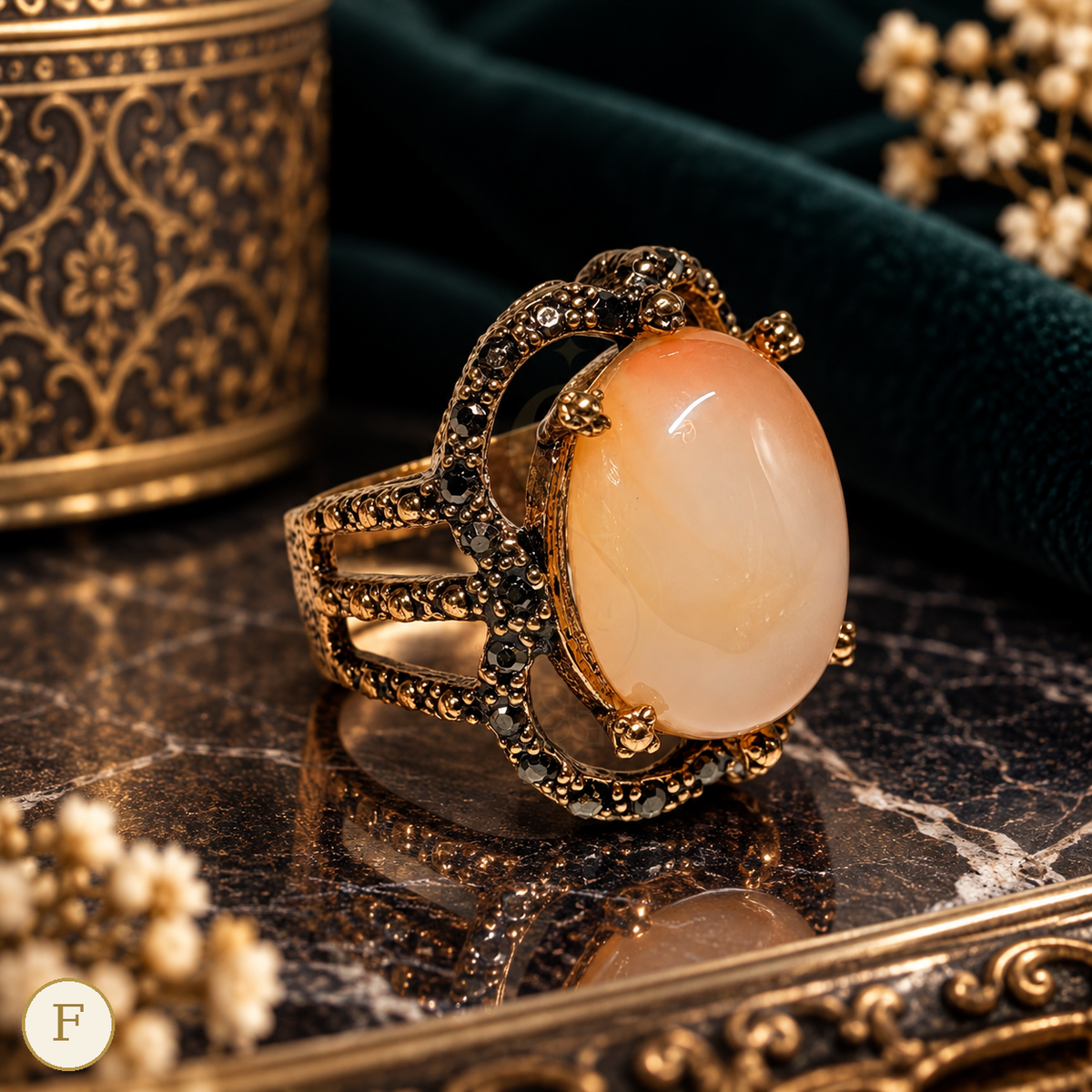Fatimah Sultan Imperial Aqeeq Ring - Variant F