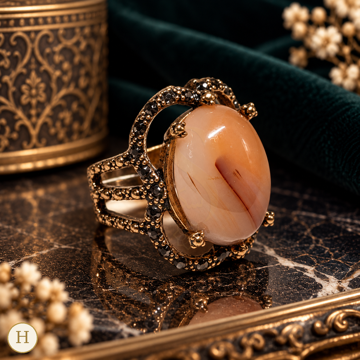 Fatimah Sultan Imperial Aqeeq Ring - Variant H
