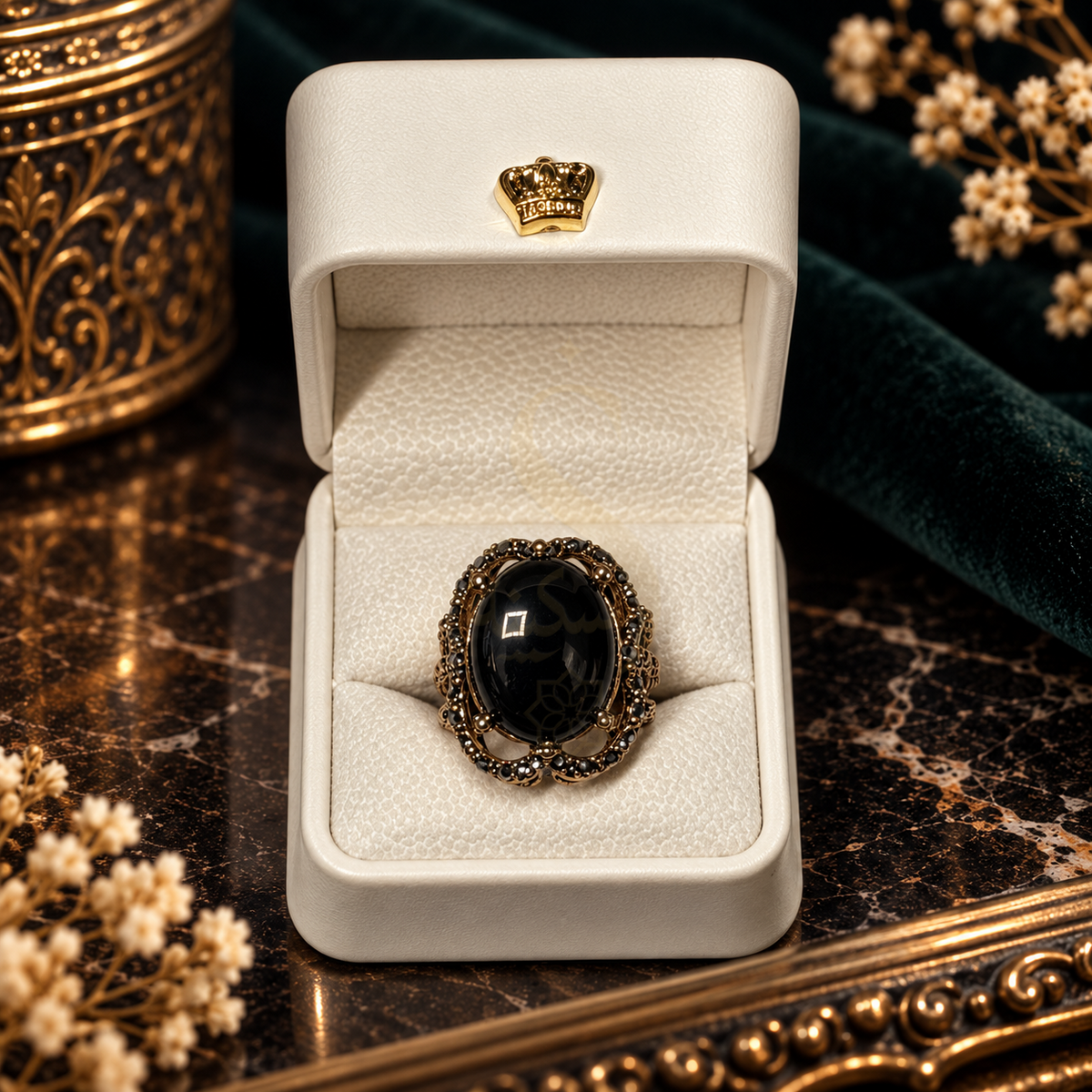 Fatimah Sultan Imperial Aqeeq Ring - rear detail
