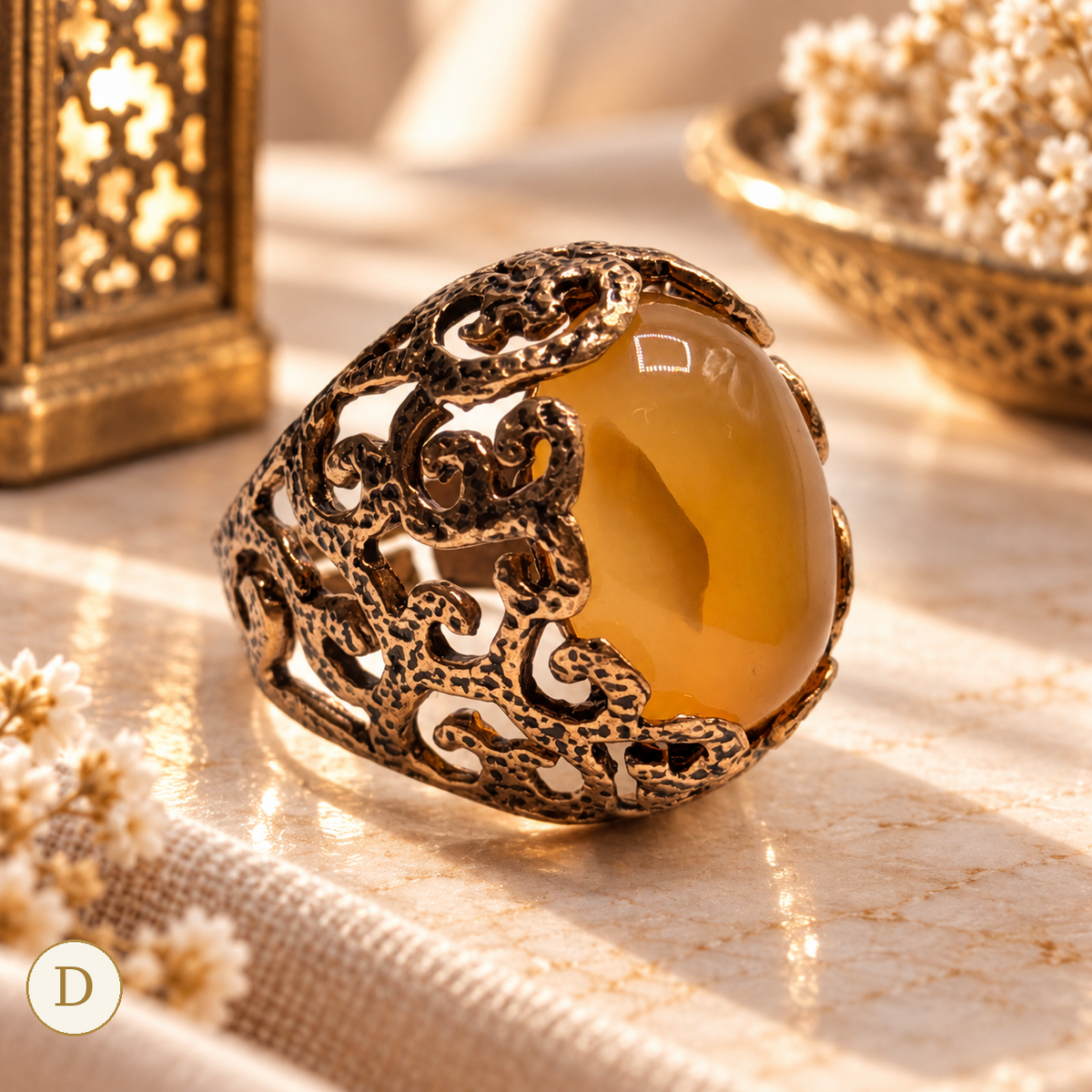Kosem Sultan Aqeeq Ring - Variant D