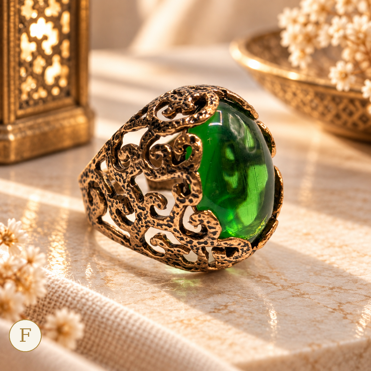 Kosem Sultan Aqeeq Ring - Variant F