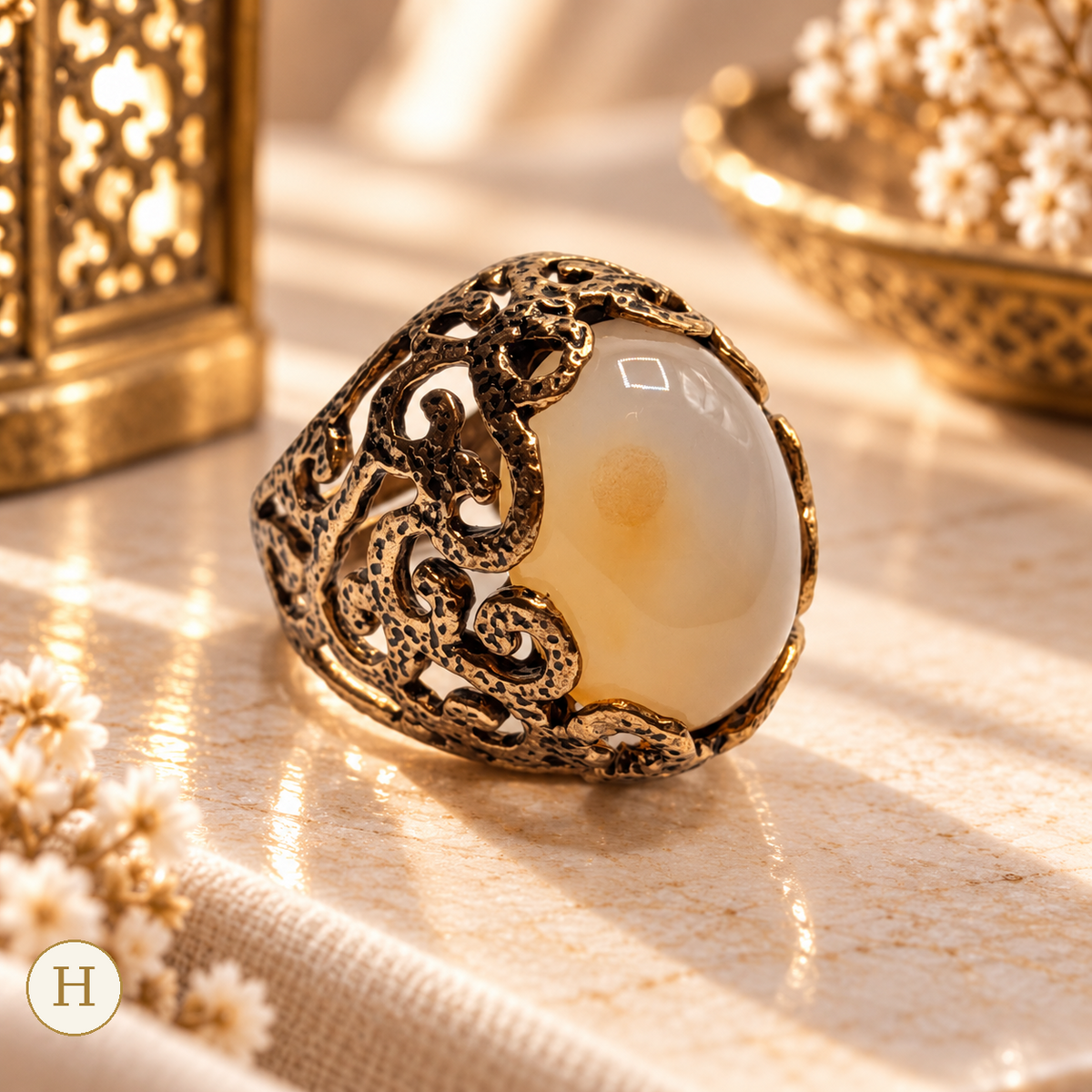 Kosem Sultan Aqeeq Ring - Variant H