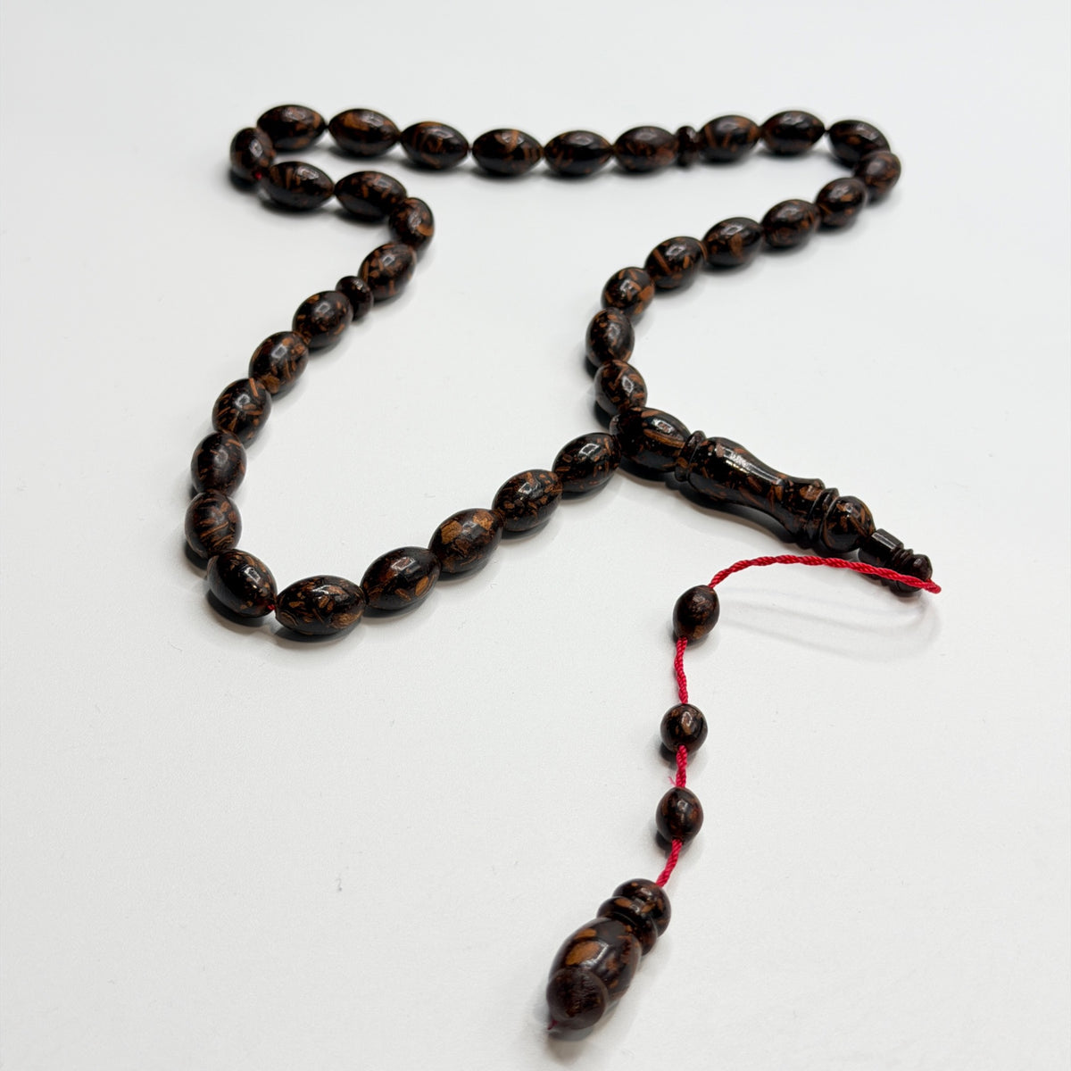 Handmade cinnamon wood 33 bead tasbih, view 1