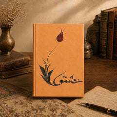 Tulip Aşk A5 notebook styled with books and writing paper