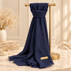 Sakinah Luxe Crinkle Hijab in Navy