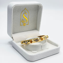 Zumra Gold Plated Zircon Bracelet - Diamond White view 4